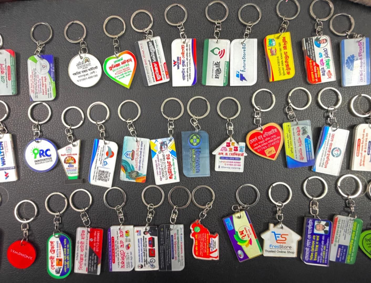 Acrylic Key Rings (Sticker Print) - Image 3